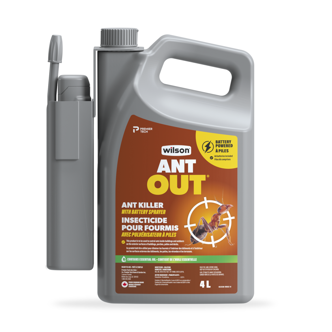 Wilson AntOut Ant Killer 4L Battery Sprayer | Ready-to-Use Outdoor Con